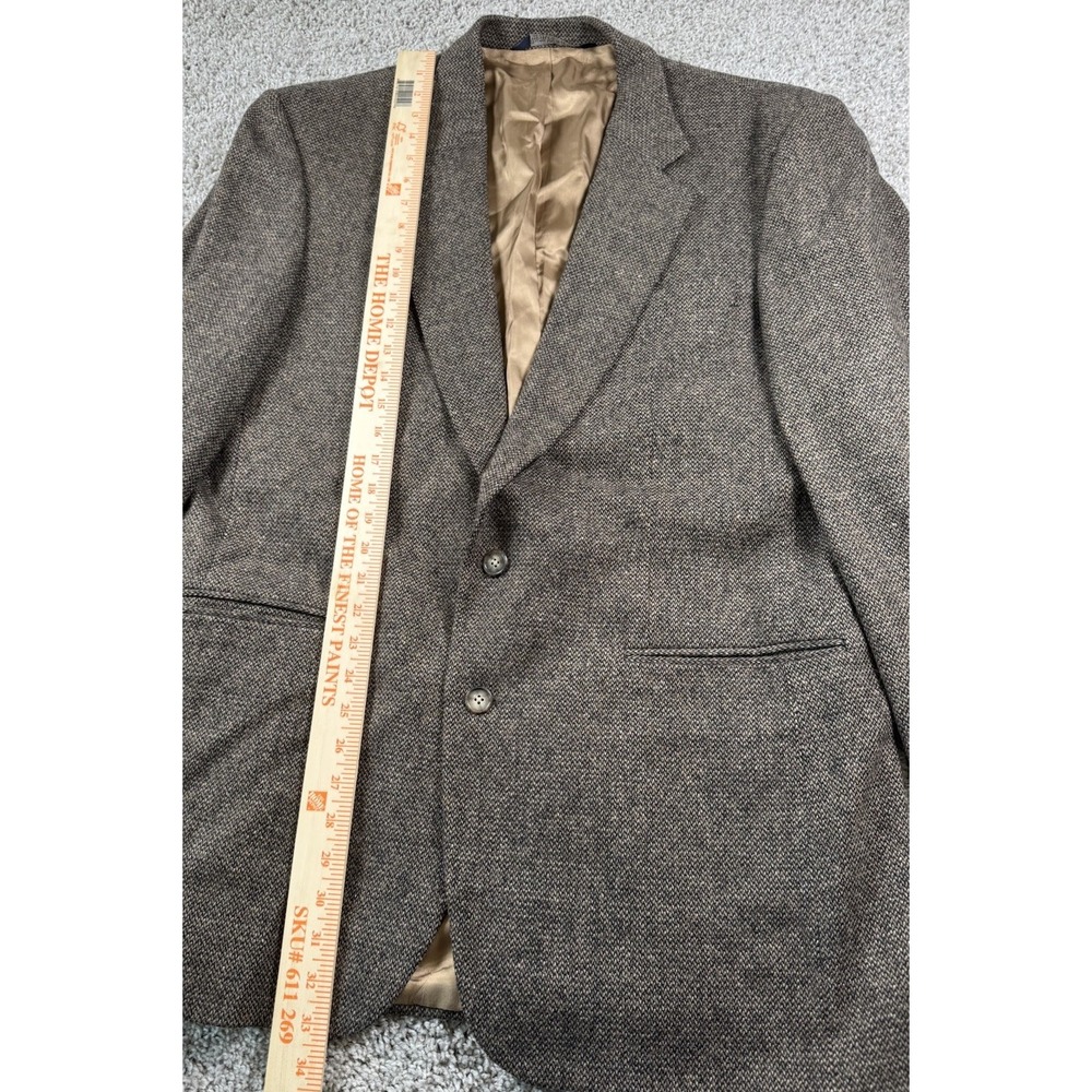 Lands End Mens Tweed Wool Lambswool Blazer Jacket Sport‎ Coat 43 Long - Picture 7 of 9